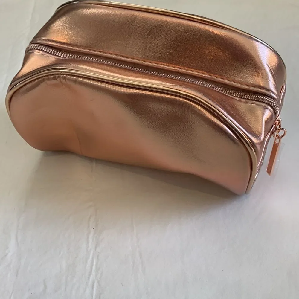 Lancôme Metallic Bronze Makeup Bag 8 X 13 Inches NEW